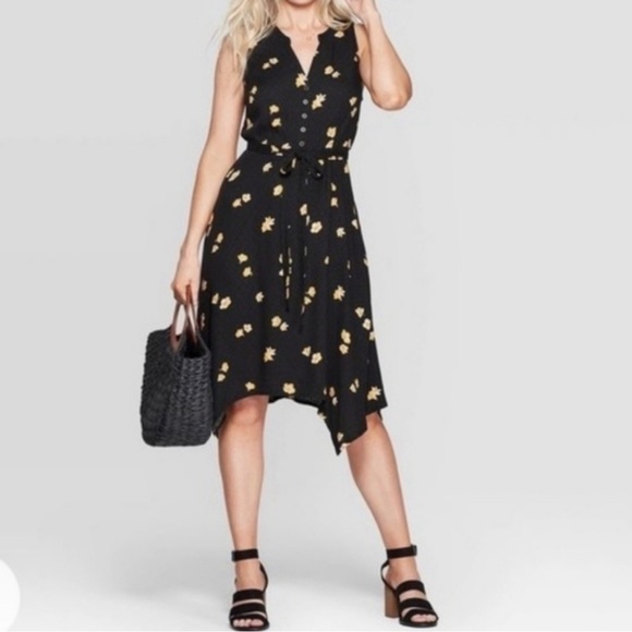 🍓Beautiful Rayon Asymmetrical Midi Dress - Picture 1 of 10